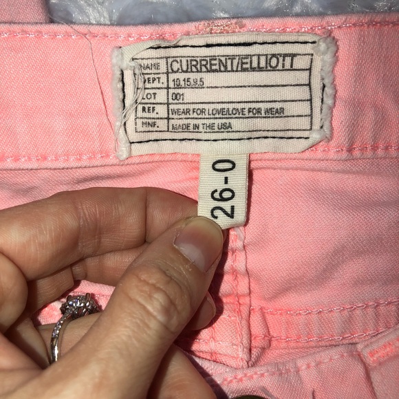 Current/Elliott coral pink jeans size 26 - Picture 2 of 2